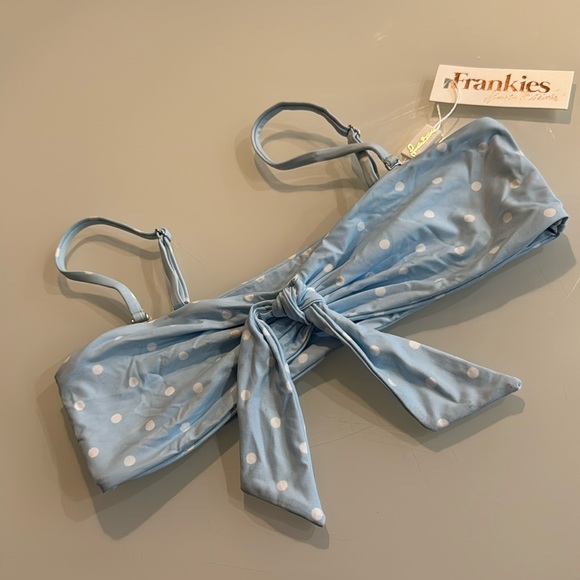Frankies Bikinis polka dot top - size S - Picture 1 of 6